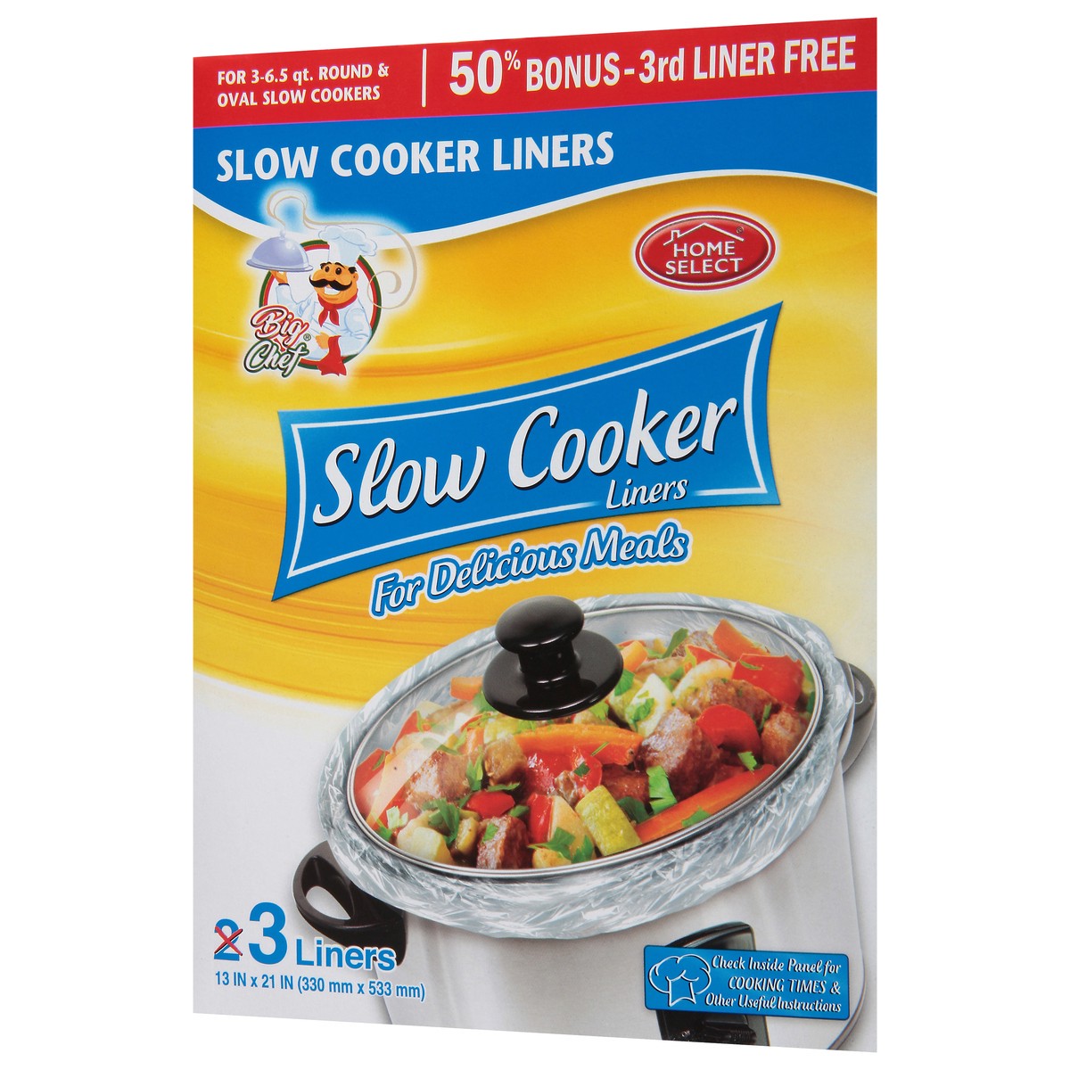 slide 4 of 9, Home Select Regent Slow Cooker Liner 3 Pk, 1 ct