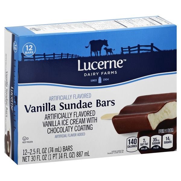 slide 1 of 5, Signature Select Vanilla Sundae Ice Cream Bars 12 - 2.5 fl oz Bars, 12 ct