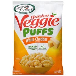 Sensible Portions Garden Veggie White Cheddar Flavored Baked Corn Puffs 3.75 oz