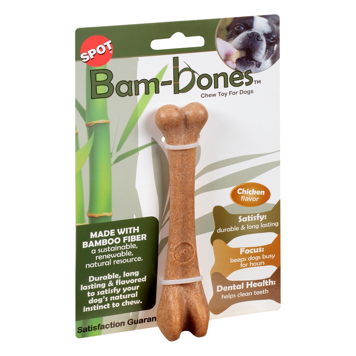 slide 5 of 10, SPOT Bam-Bones Chicken Flavor Dog Chew Toy, 5.75 in