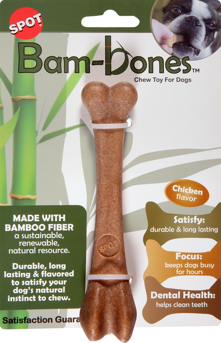 slide 8 of 10, SPOT Bam-Bones Chicken Flavor Dog Chew Toy, 5.75 in