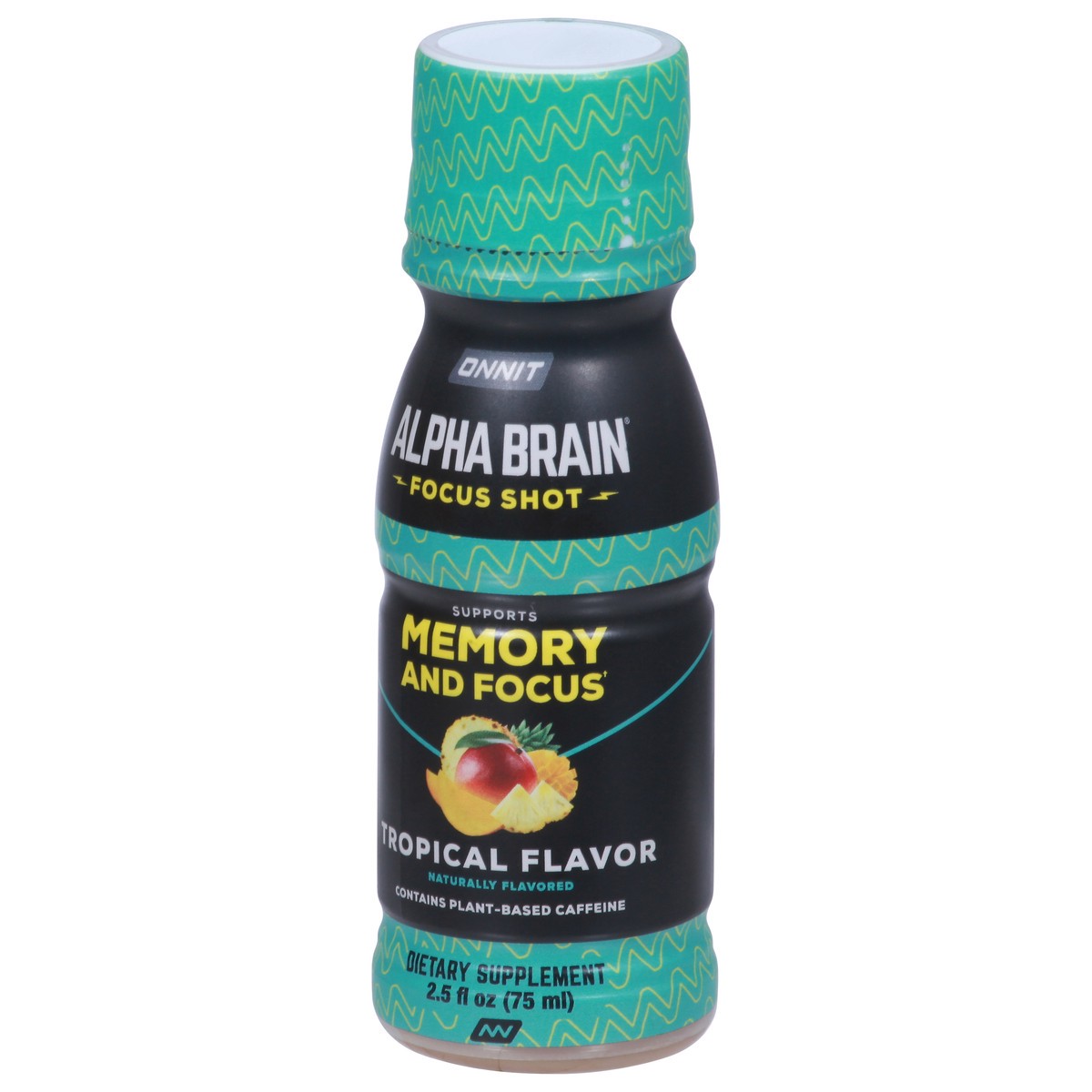slide 9 of 10, Onnit Alpha Brain Supports Memory and Focus Tropical Flavor Focus Shot 2.5 fl oz, 1 ct