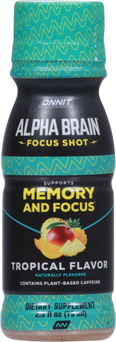 slide 4 of 10, Onnit Alpha Brain Supports Memory and Focus Tropical Flavor Focus Shot 2.5 fl oz, 1 ct