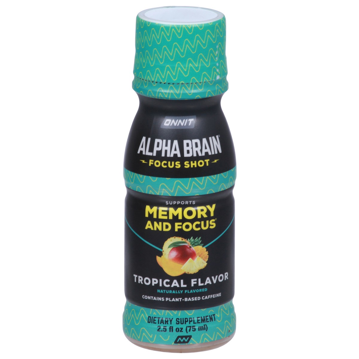 slide 3 of 10, Onnit Alpha Brain Supports Memory and Focus Tropical Flavor Focus Shot 2.5 fl oz, 1 ct