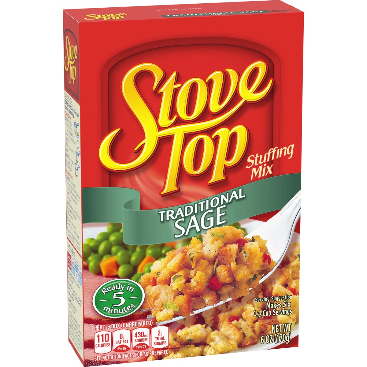 slide 9 of 9, Stove Top Traditional Sage Stuffing Mix, 6 oz Box, 6 oz