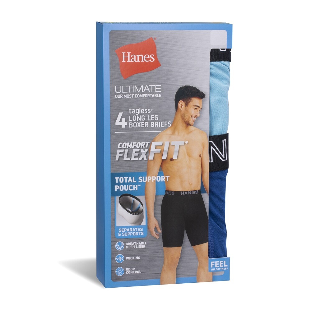 slide 1 of 1, Hanes Ultimate Support Pouch Boxer Briefs - Assorted, XL