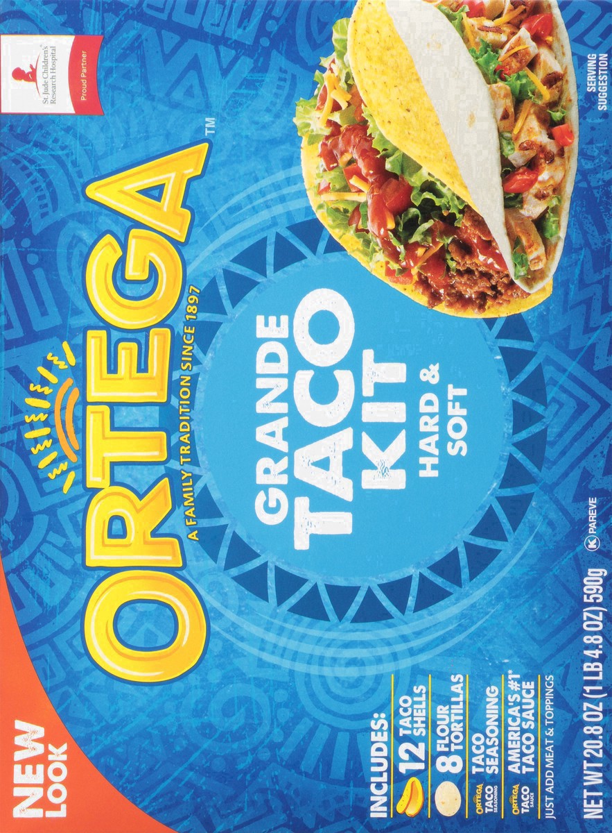 slide 11 of 42, Ortega Hard & Soft Taco Grande Dinner Kit - 20.8oz, 