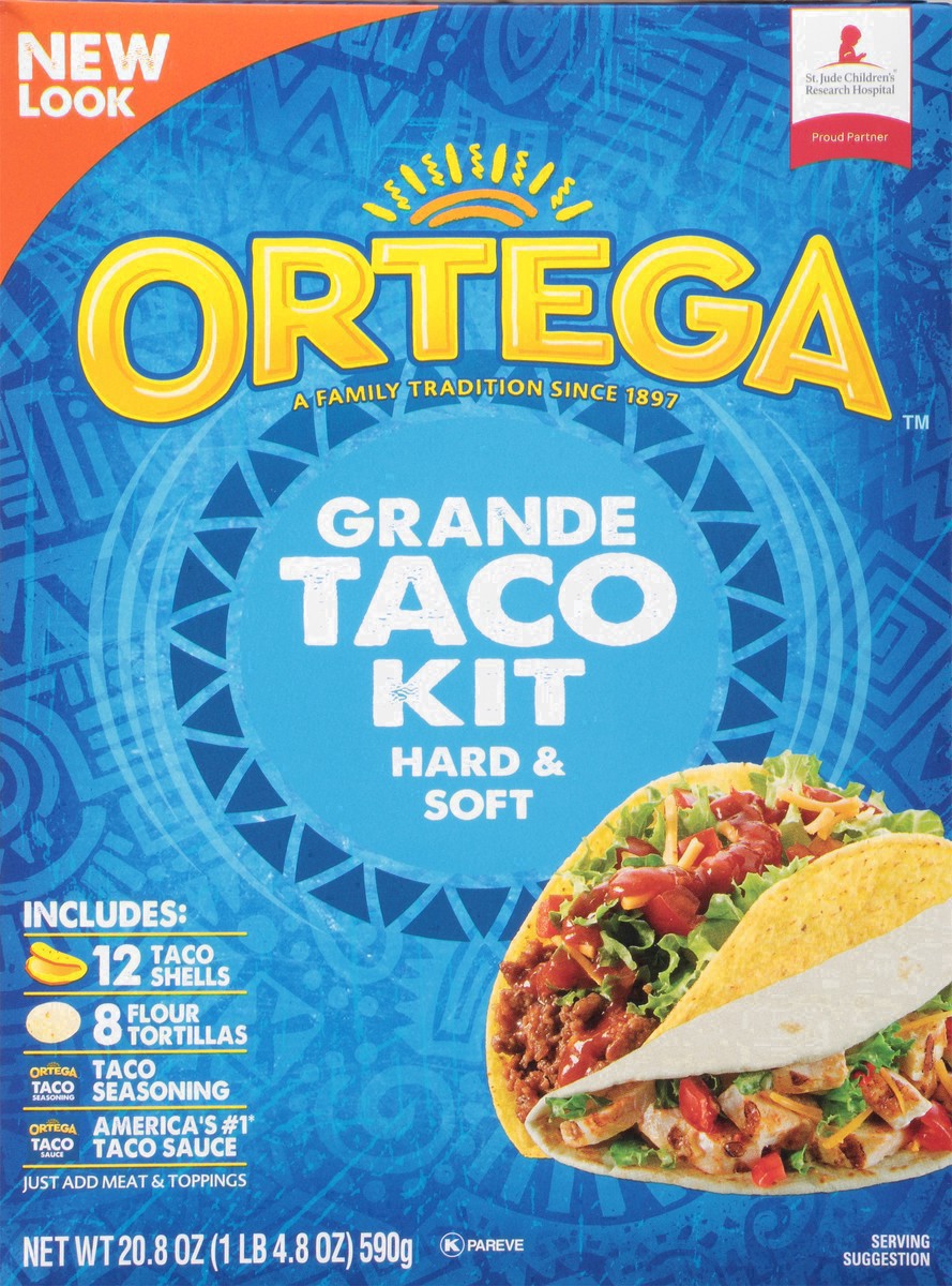 slide 13 of 42, Ortega Hard & Soft Taco Grande Dinner Kit - 20.8oz, 