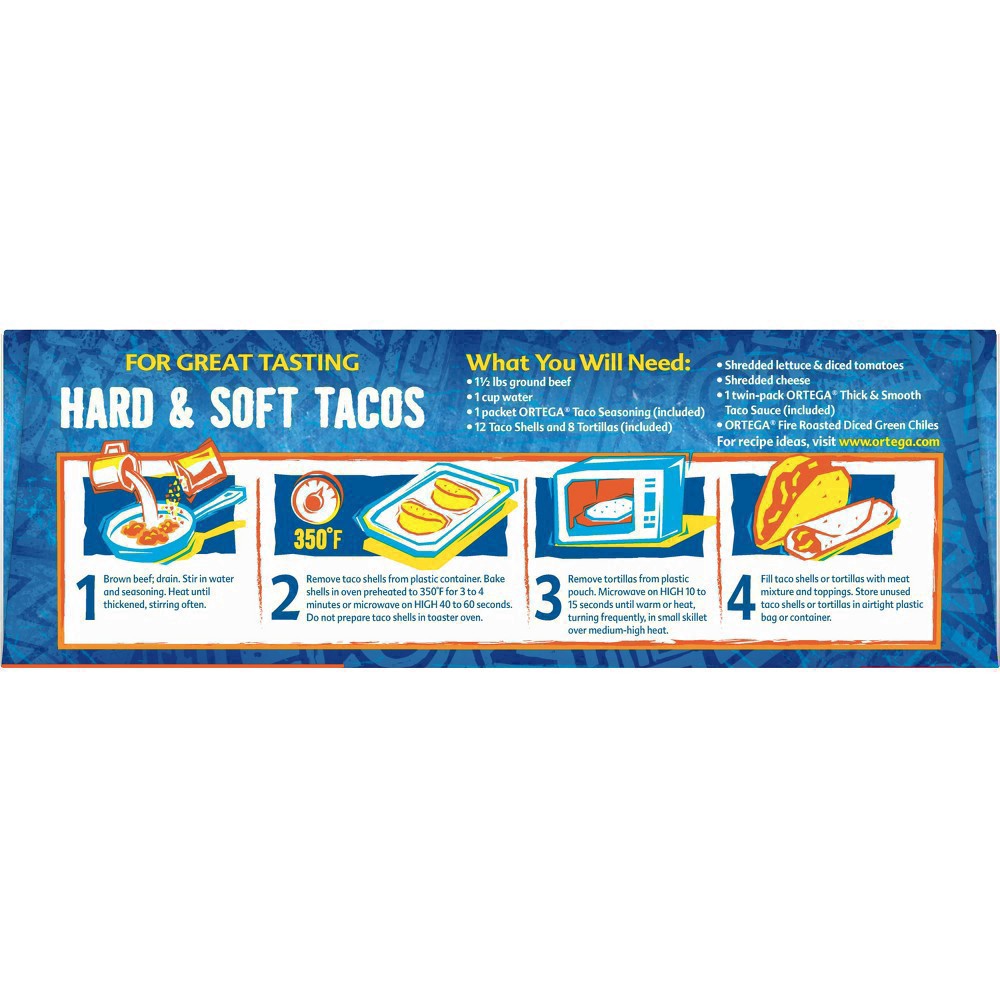 slide 3 of 42, Ortega Hard & Soft Taco Grande Dinner Kit - 20.8oz, 