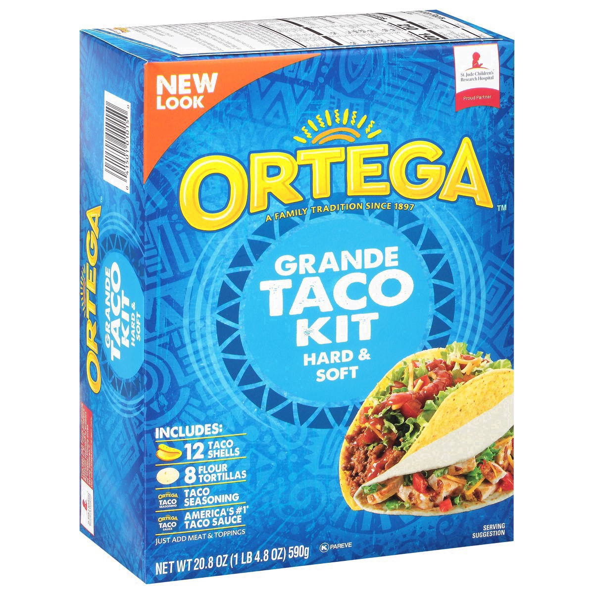 slide 19 of 42, Ortega Hard & Soft Taco Grande Dinner Kit - 20.8oz, 