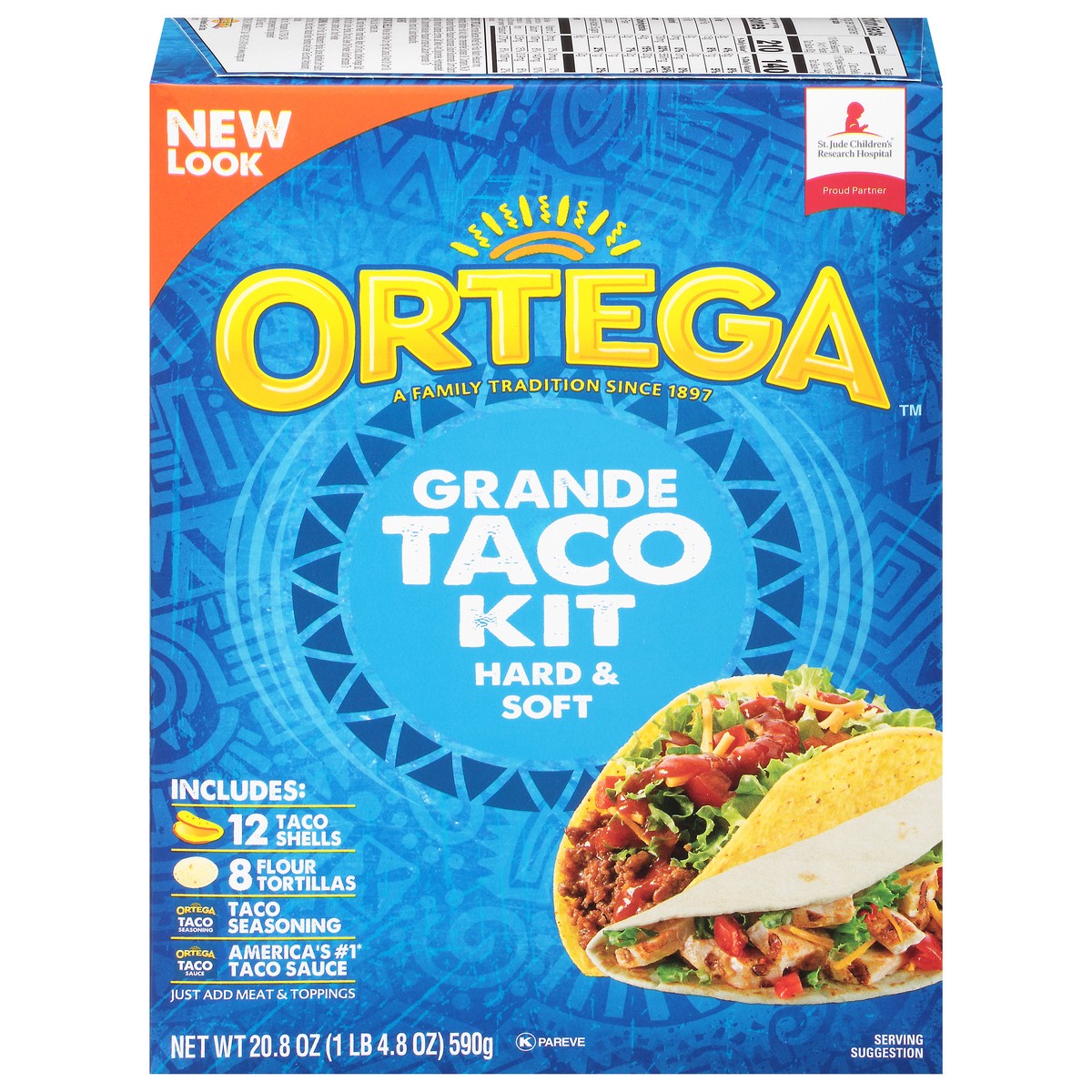 slide 1 of 42, Ortega Hard & Soft Taco Grande Dinner Kit - 20.8oz, 