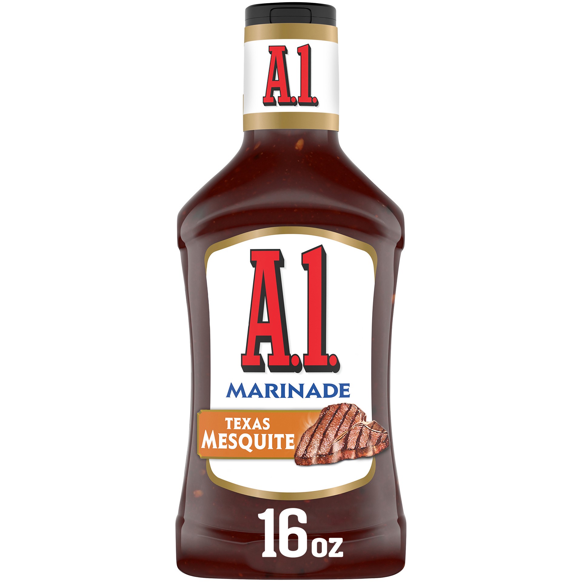 slide 1 of 5, A.1. Texas Mesquite Marinade, 16 fl. oz. Bottle, 16 oz