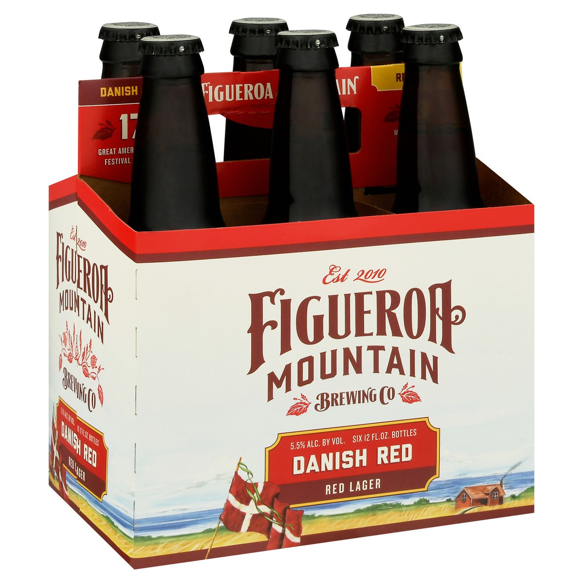 slide 2 of 9, Figueroa Mountain Danish Red Red Lager Beer 6-12 fl oz Bottles, 6 ct; 12 oz