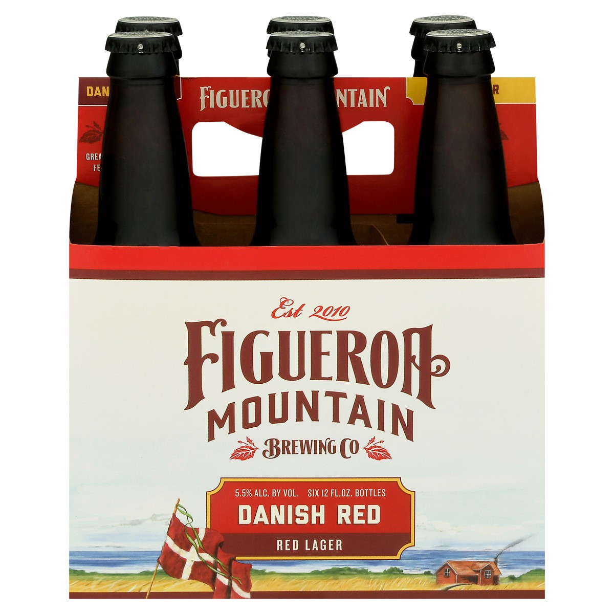 slide 1 of 9, Figueroa Mountain Danish Red Red Lager Beer 6-12 fl oz Bottles, 6 ct; 12 oz