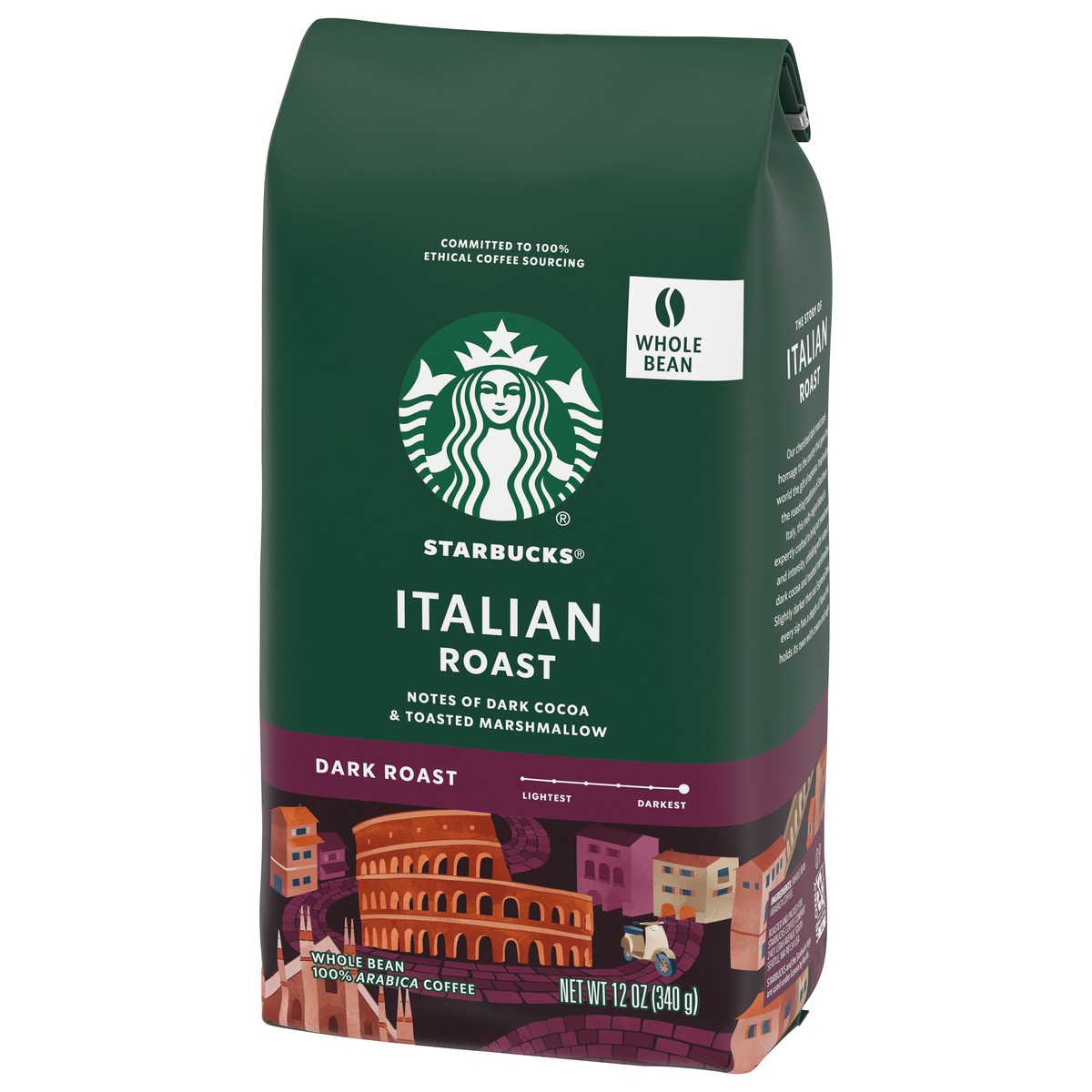 slide 7 of 9, Starbucks Italian Roast Whole Bean Coffee, 12 oz