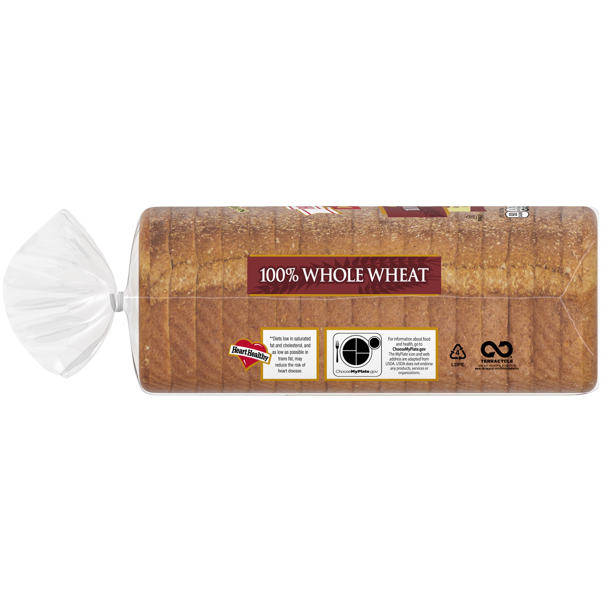 slide 4 of 5, Brownberry Dutch County 100% Whole Wheat Bread 24oz, 24 oz