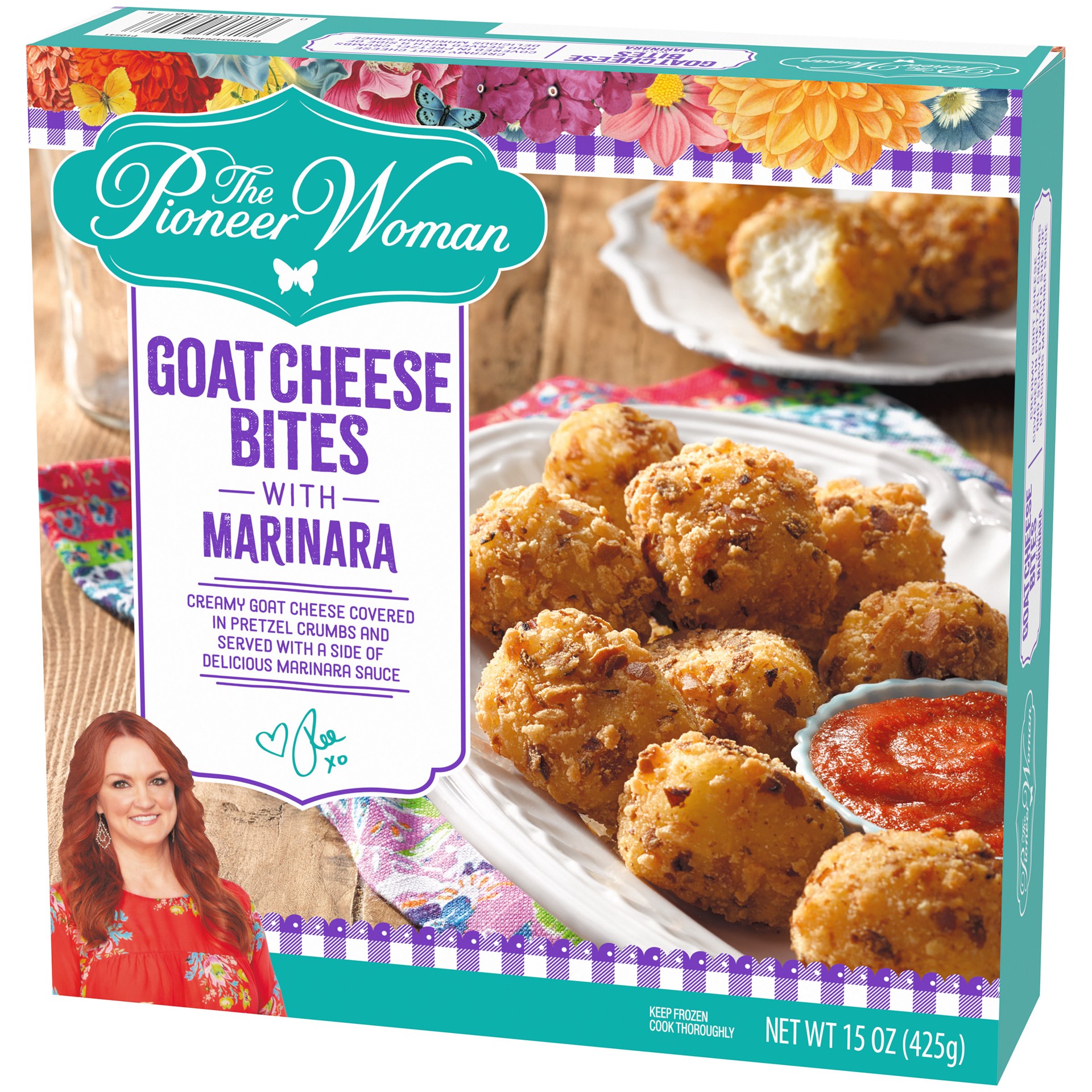 slide 5 of 5, The Pioneer Woman Goat Cheese Bites with Marinara Sauce Frozen Snacks, 15 oz Box, 15 oz