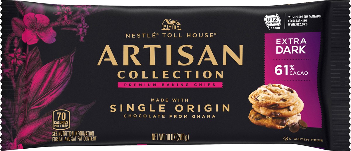 slide 6 of 8, NESTLE Toll House Artisan Collection Extra Dark 61% 10 oz Bag, 10 oz