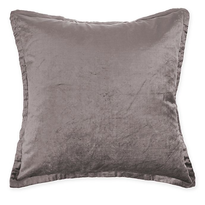 slide 1 of 1, Wamsutta Velvet Flange Square Throw Pillow - Mushroom, 1 ct