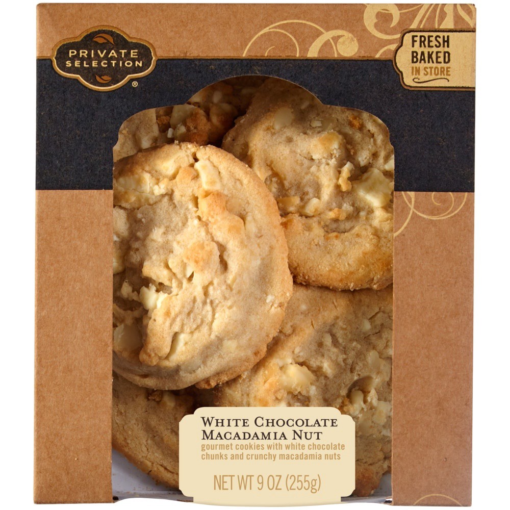 slide 2 of 2, Private Selection White Chocolate Macadamia Nut Cookies, 9 oz