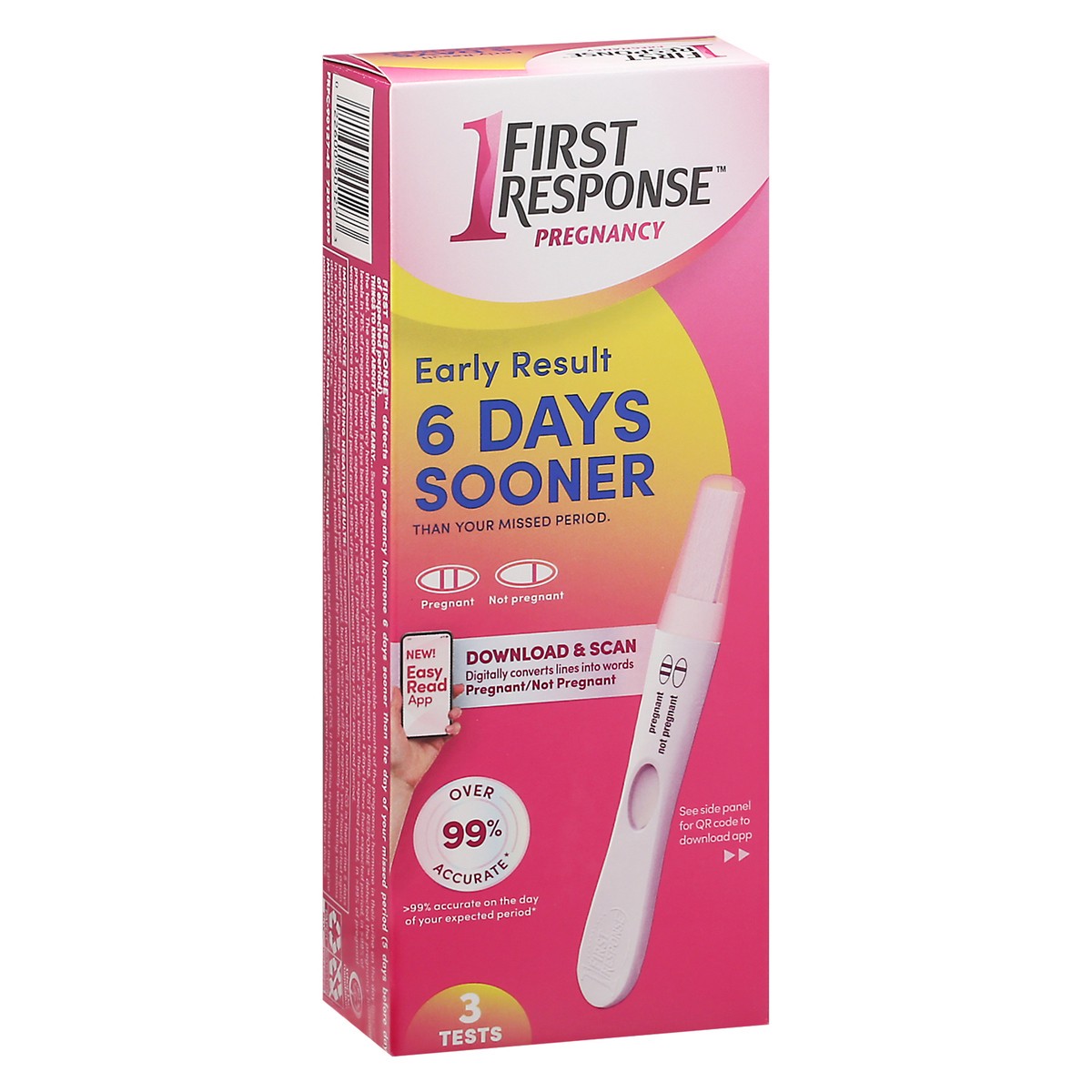 slide 6 of 9, First Response Early Result Pregnancy Test, 3 Pack (Packaging & Test Design May Vary), 3 ct