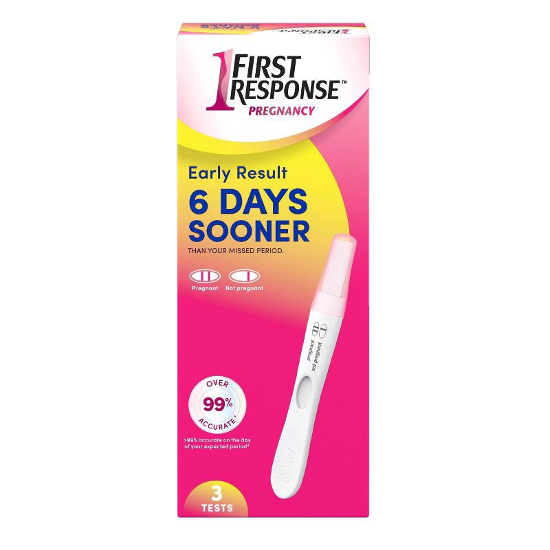 slide 1 of 9, First Response Early Result Pregnancy Test, 3 Pack (Packaging & Test Design May Vary), 3 ct