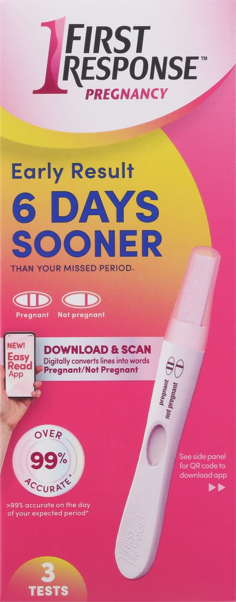 slide 3 of 9, First Response Early Result Pregnancy Test, 3 Pack (Packaging & Test Design May Vary), 3 ct