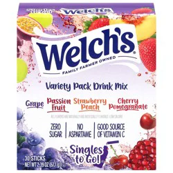 Welch's Zero Sugar Assorted Drink Mix Variety Pack - 30 ct