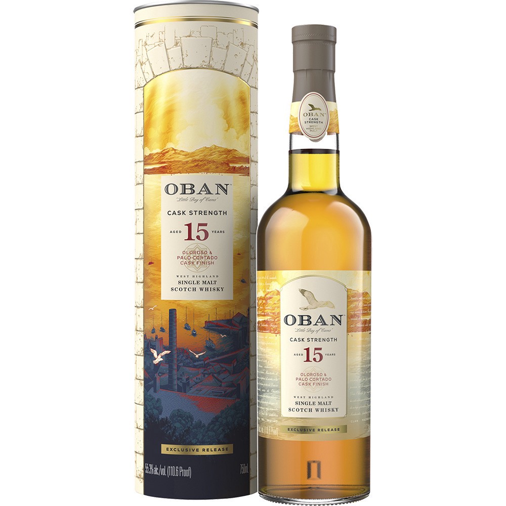 slide 1 of 1, Oban Cask Strength Aged 15 Years Single Malt Scotch Whisky, 750 mL, 750 ml