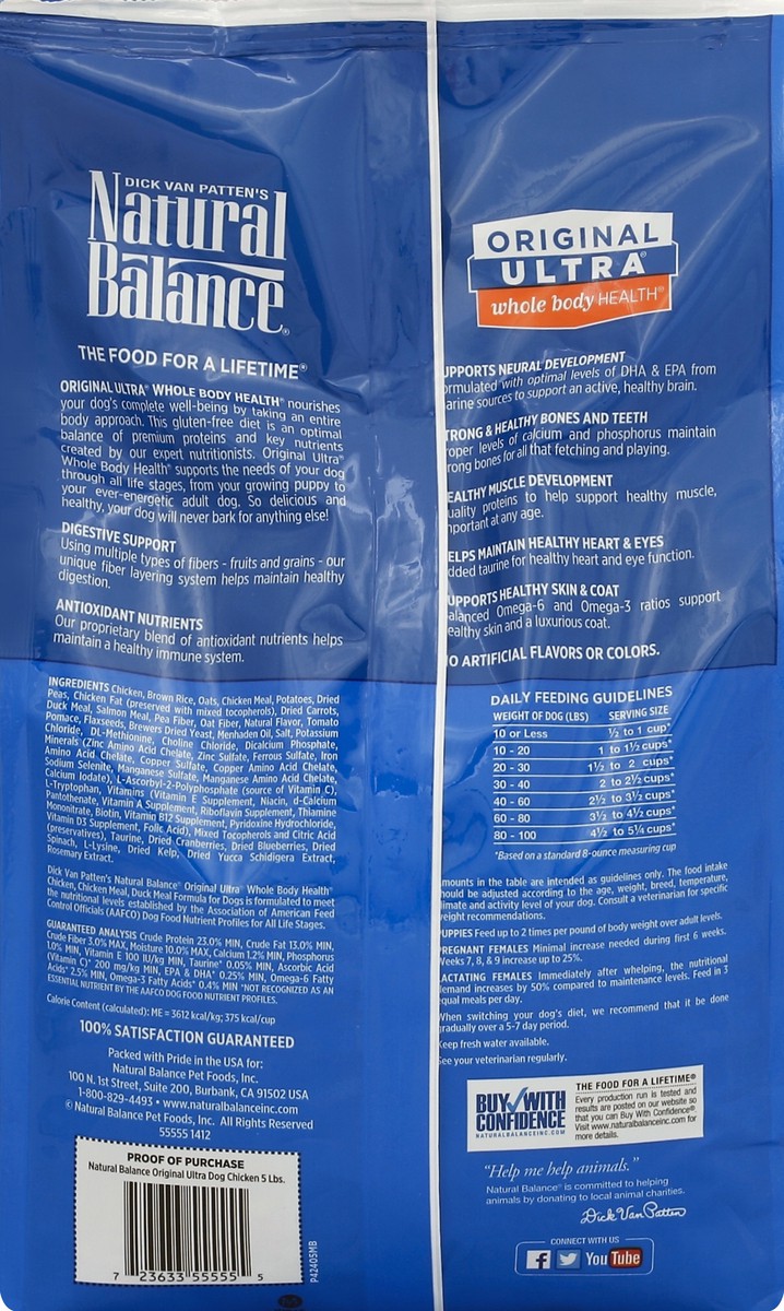 slide 6 of 8, Natural Balance Dog Food 5 lb, 5 lb