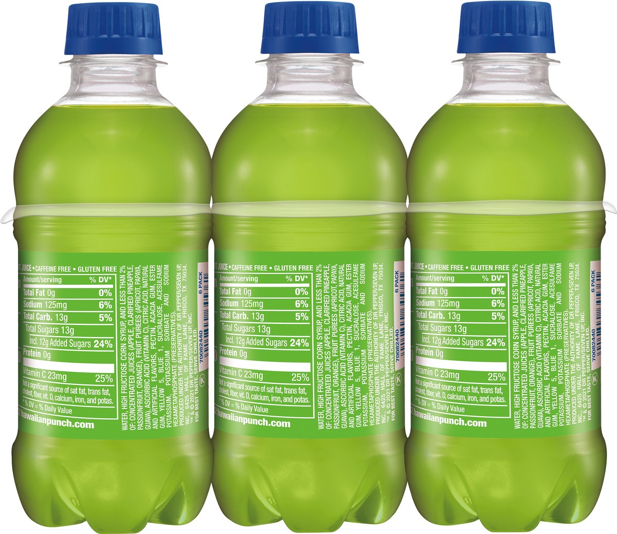 slide 5 of 11, Hawaiian Punch Green Berry Rush Juice Drink, 10 fl oz bottles, 6 pack, 6 ct