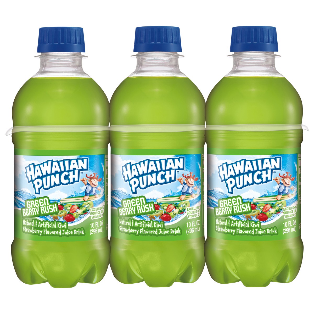 slide 1 of 1, Hawaiian Punch Juice Drink Green Berry Rush, 6 ct; 10 fl oz