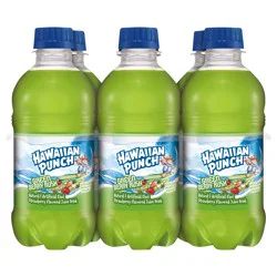 Hawaiian Punch Green Berry Rush, 10 fl oz bottles, 6 pack