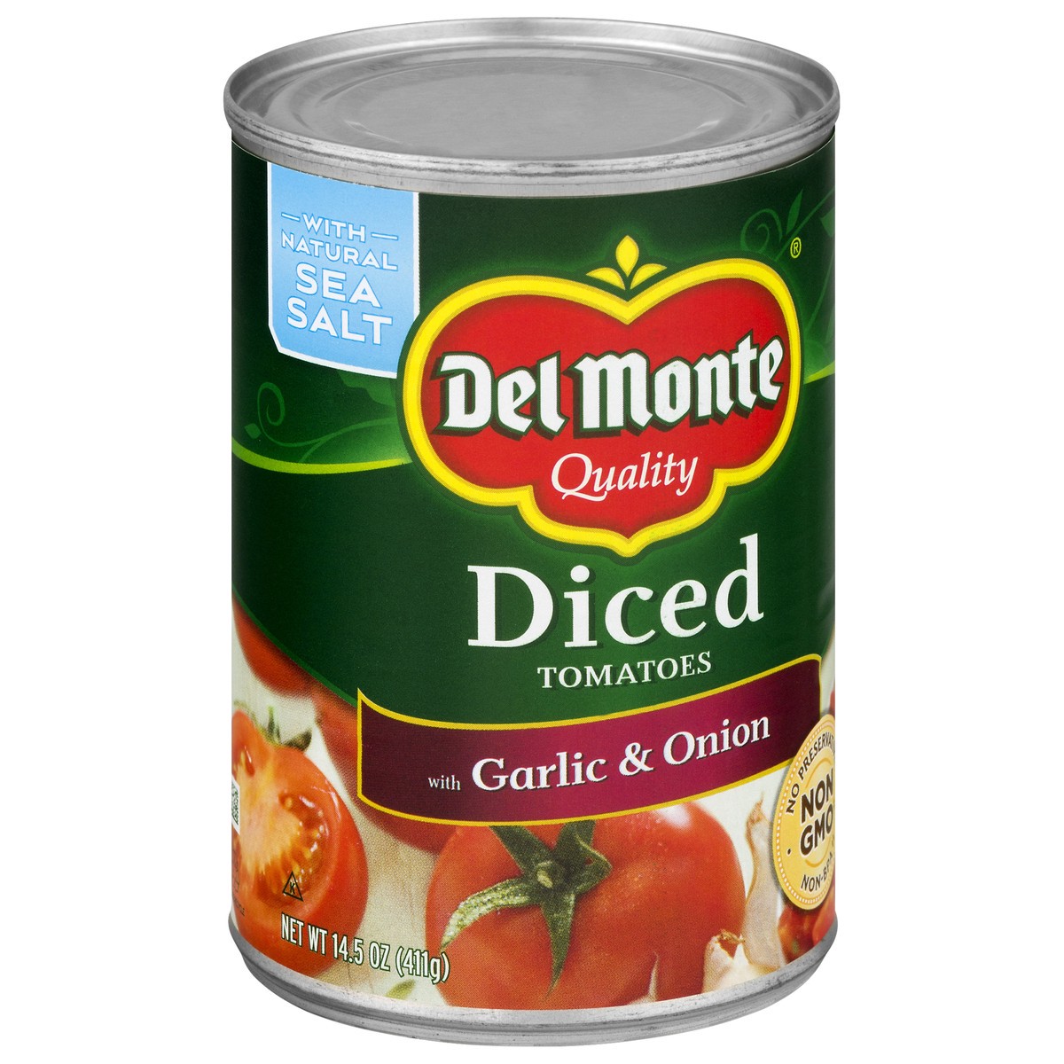 slide 10 of 11, Del Monte Diced Tomatoes with Garlic & Onion 14.5 oz, 14.5 oz