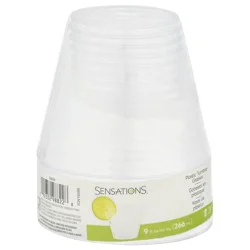 Sensations 9 Fluid Ounce Plastic Tumbler Glasses 8 ea