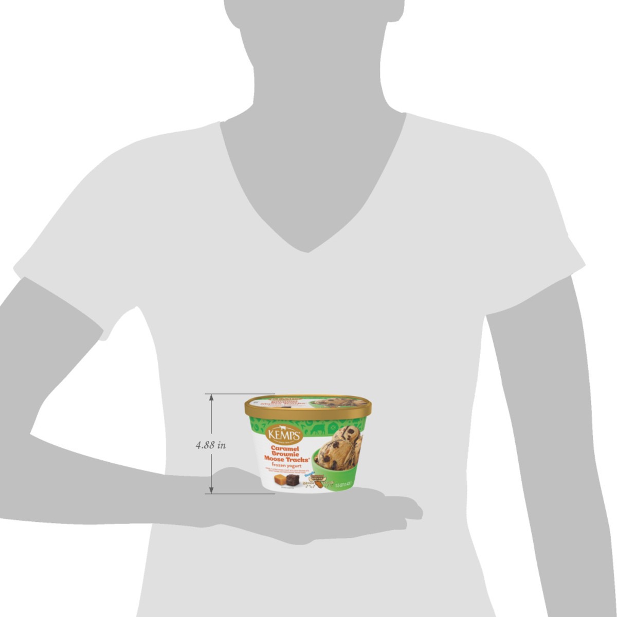 slide 9 of 14, Kemps Caramel Brownie Moose Tracks Frozen Yogurt 1.5 Quart, 