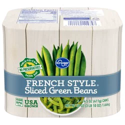 Kroger French Style Sliced Green Bean Cans