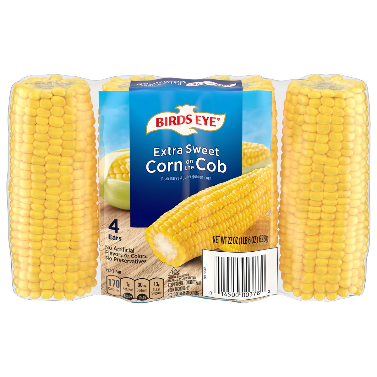 slide 1 of 1, Birds Eye Extra Sweet Corn on the Cob 4 ea, 4 ct