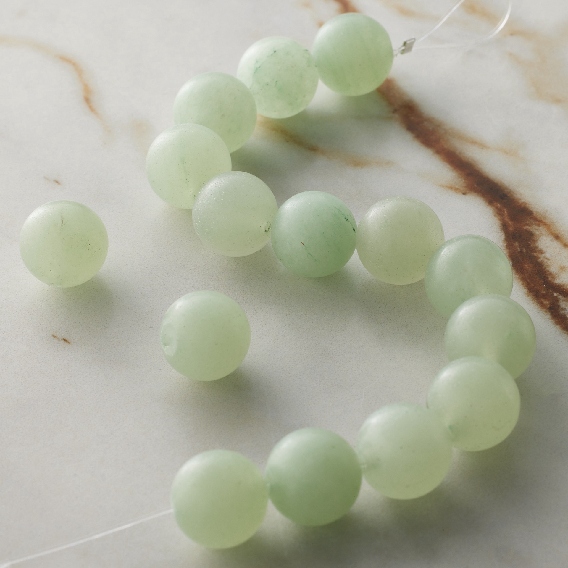 slide 3 of 3, Green Aventurine Round Beads, 11.5mm By Bead Landing, 11.5mm