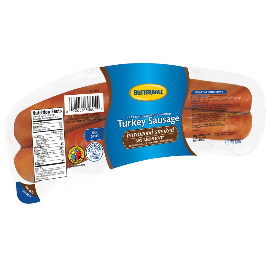 slide 2 of 8, Butterball Everyday Smoked Turkey Sausage, 13 oz