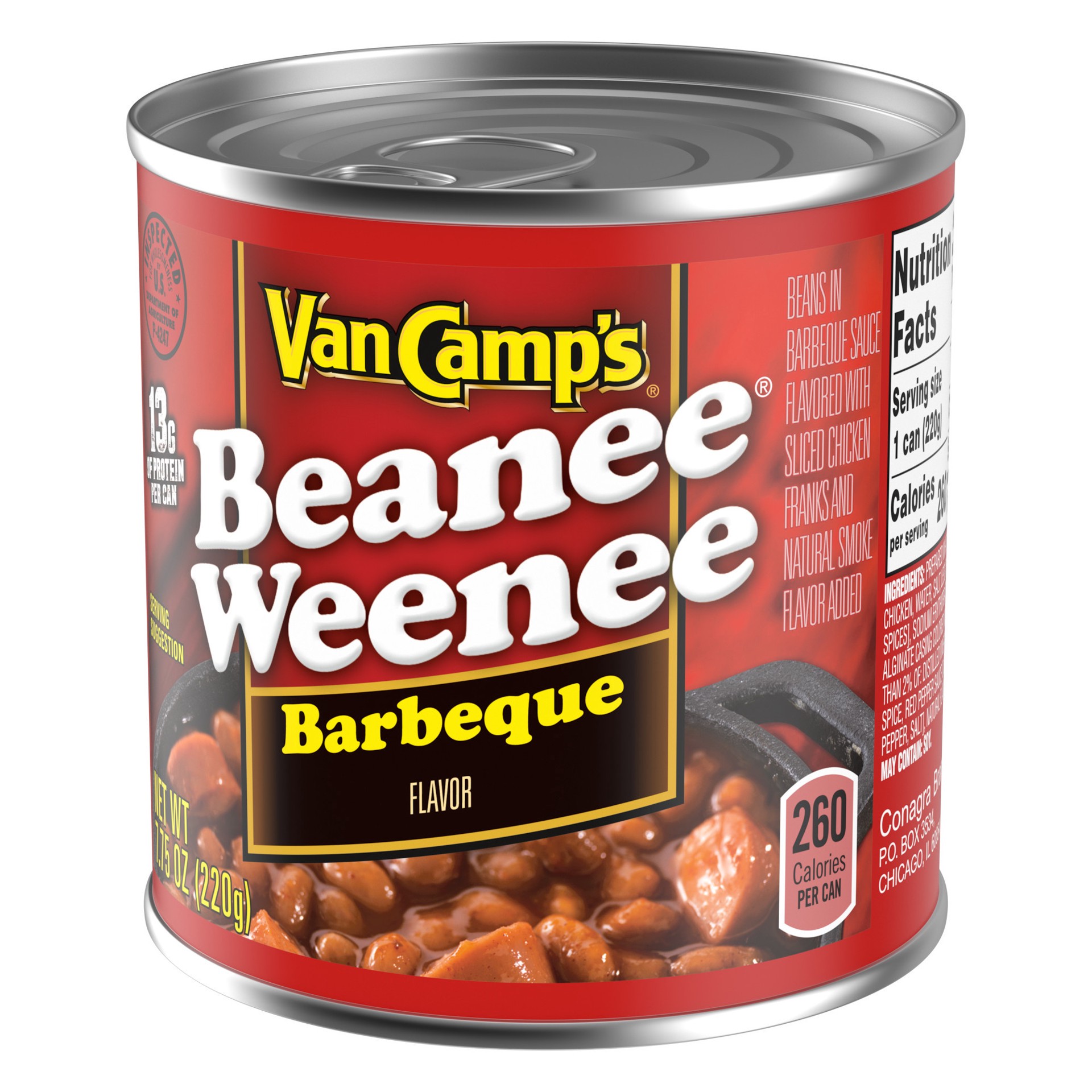 slide 2 of 5, Van Camp's Barbeque Flavor Beanee Weenee 7.75 oz, 7.75 oz