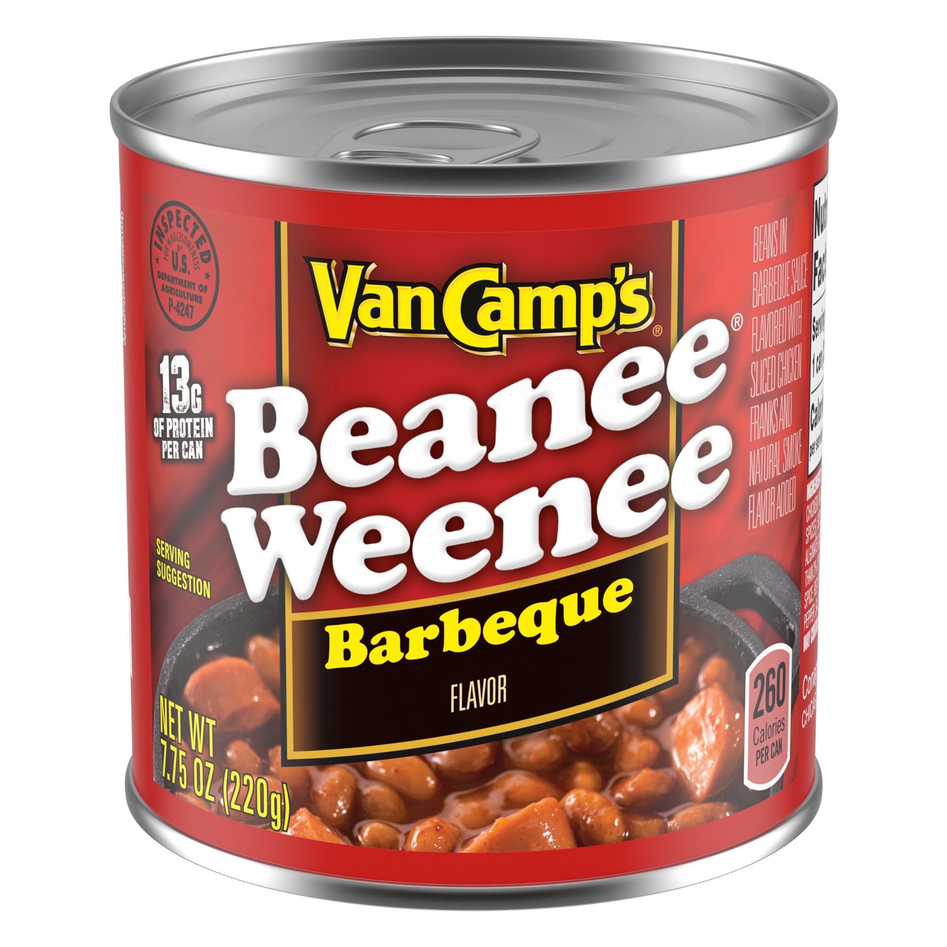slide 1 of 5, Van Camp's Barbeque Flavor Beanee Weenee 7.75 oz, 7.75 oz