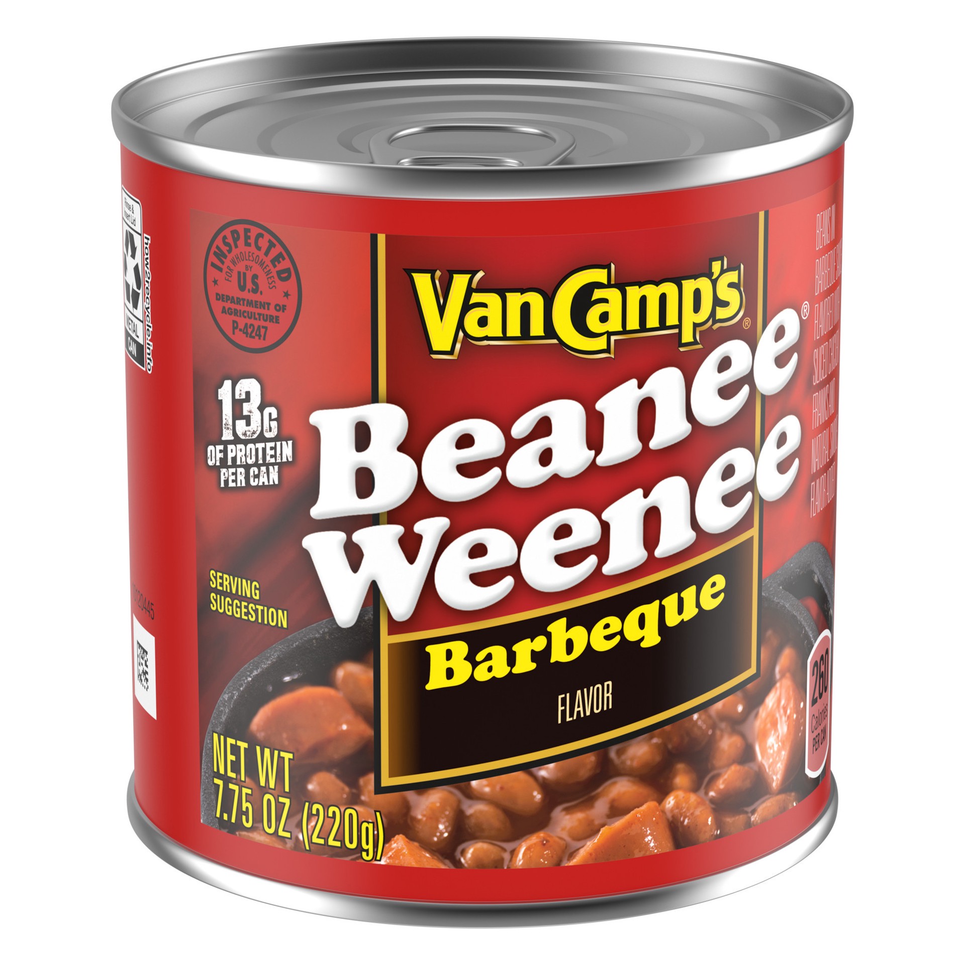 slide 4 of 5, Van Camp's Barbeque Flavor Beanee Weenee 7.75 oz, 7.75 oz