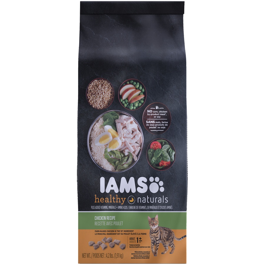 slide 1 of 1, IAMS Healthy Naturals Chicken Recipe Cat Food, 4.2 lb