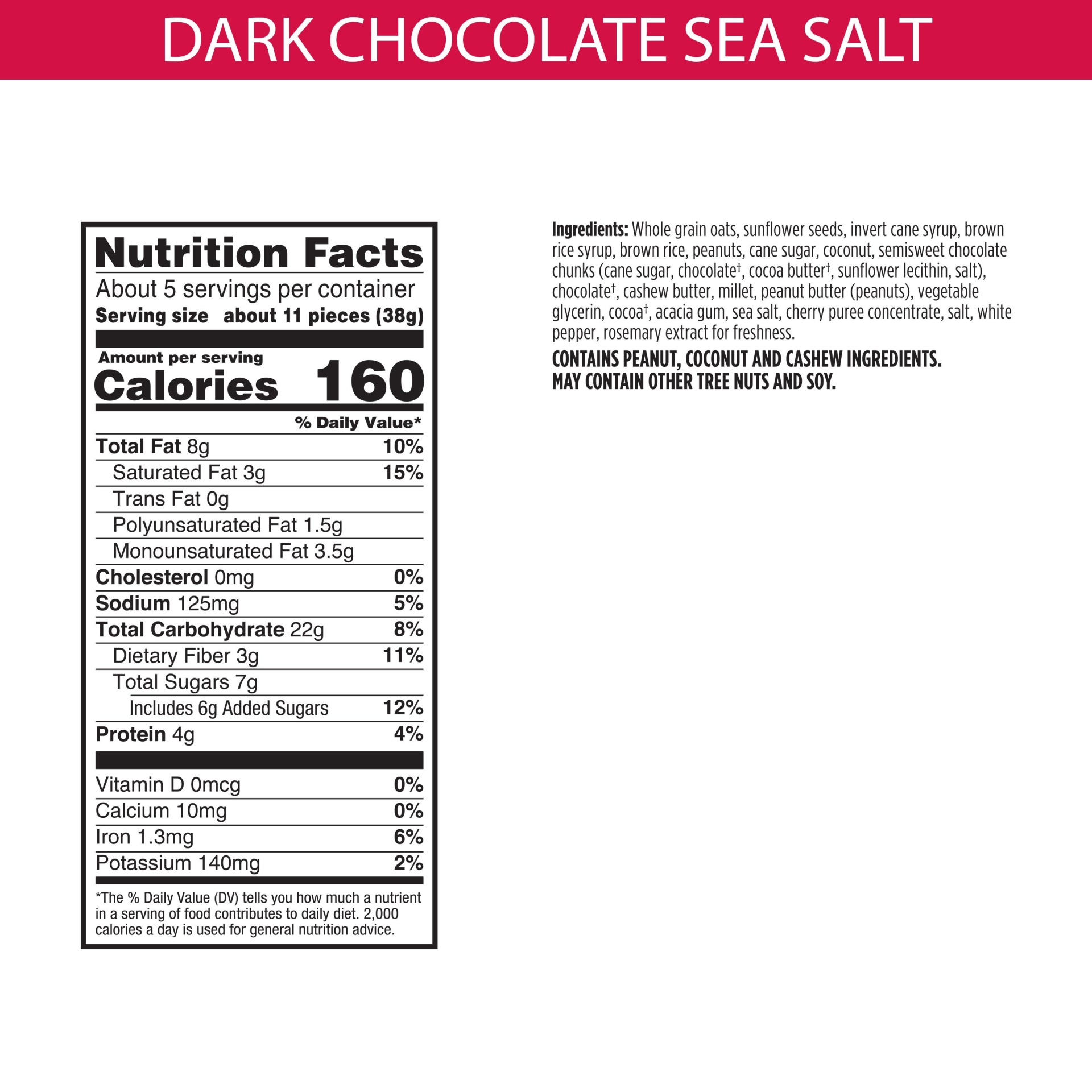 slide 3 of 4, Bear Naked Granola Bites, Vegan, Dark Chocolate and Sea Salt, 7.2 oz
