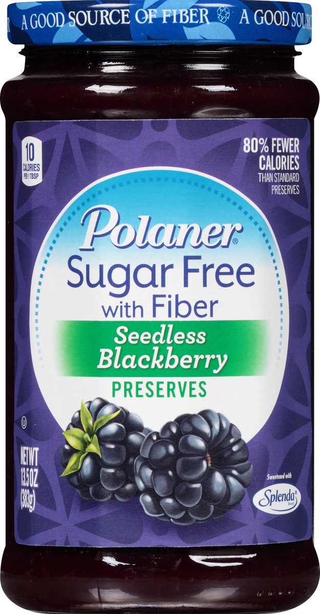 slide 7 of 7, Polaner Sugar Free with Fiber Seedless Blackberry Preserves 13.5 oz, 13.5 oz