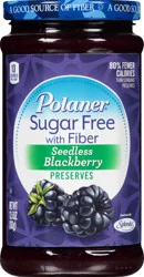 Polaner Sugar Free with Fiber Seedless Blackberry Preserves 13.5 oz