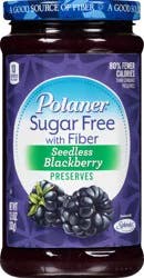 Polaner Sugar Free with Fiber Seedless Blackberry Preserves 13.5 oz