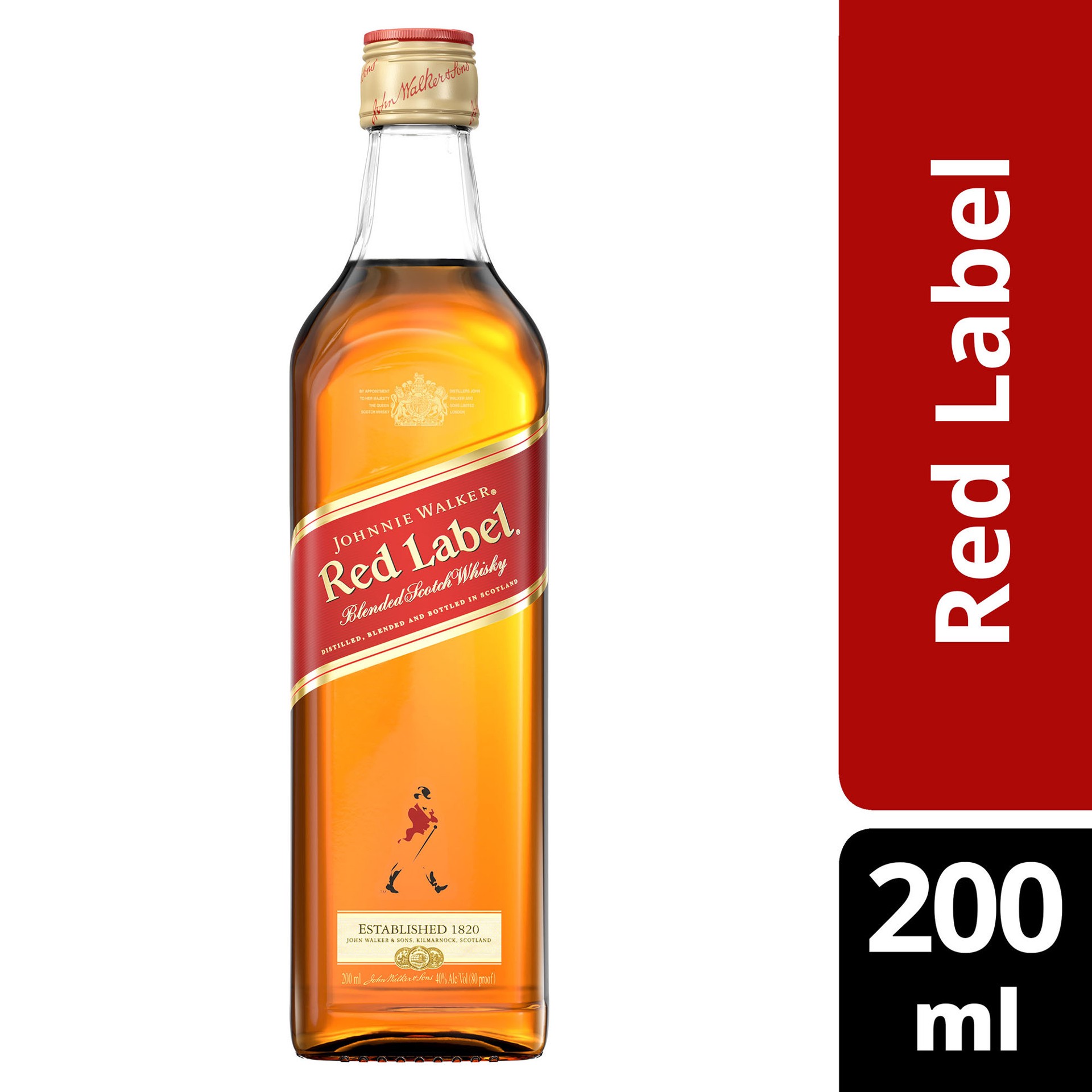 slide 4 of 5, Johnnie Walker Red Label Blended Scotch Whisky, 200 mL, 200 ml