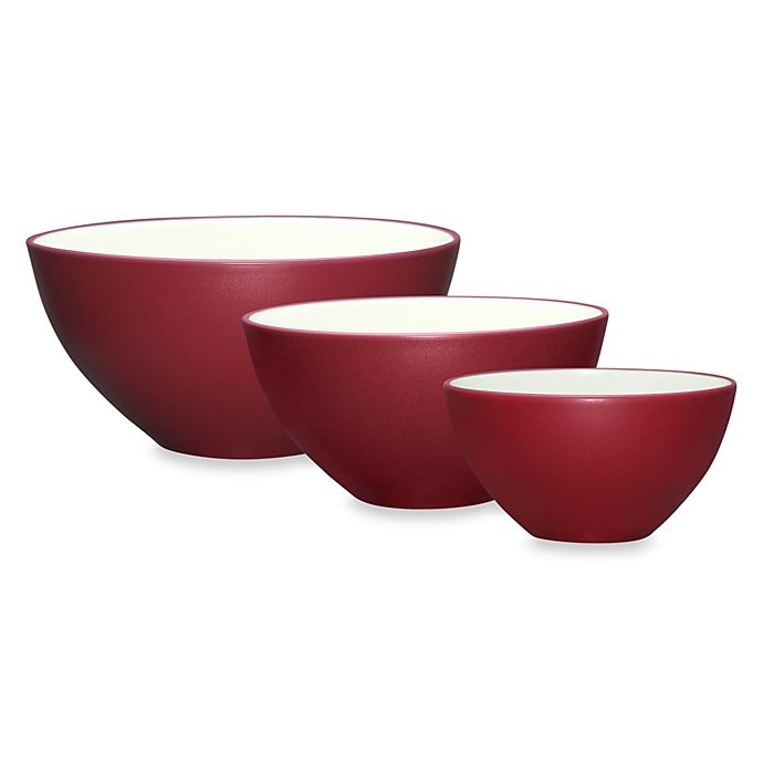 slide 1 of 1, Noritake Colorwave Mixing Bowl Set - Raspberry, 3 ct